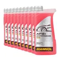10 (10x1) Liter MANNOL Antifreeze AF12+ Frostschutz Fertiggemisch rot (-40°C)