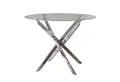 Lookway Esstisch BEIRA runde Platte, 90 cm aus Glas ohne Stühle (1 Tisch), Durchmesser: ø 90 cm