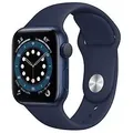 Apple Watch Series 6 40 mm Aluminiumgehäuse blau am Sportarmband dunkelmarine [Wi-Fi]