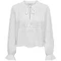 ONLY Hemdbluse ONLVICKY LIFE L/S mit Rundhals-Ausschnitt weiß XS (34)