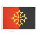 AZ FLAG - Flagge Okzitanien Tolosa - 45x30 cm Mit Kordel - Occitanie Fahne 30 x 45 Cm - Flaggen