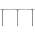 vidaXL Garten-Pergola Grau 400x40x205 cm Imprägniertes Kiefernholz