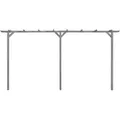 vidaXL Garten-Pergola Grau 400x40x205 cm Imprägniertes Kiefernholz - Grau