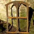 Eisenfenster klappbar, Stallfenster aus Gusseisen, | ca. 47 x 32 cm | Eisenfenster für Gartenmauer