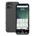 Doro - Aurora A30 Smartphone - Seniorenhandy - Einfach zu bedienen - Hilfetaste mit GPS-Ortung - Hörgerätekompatibel - Inklusive USB-Kabel - Graphit