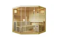 Artsauna Sauna Espoo200 Premium, 50 mm, für 5 Personen, Hemlock Holz, Harvia Ofen, Sanduhr, Thermo-Hygrometer