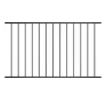 vidaXL Gartenzaun Zaunelement Woerden Pulverbeschichteter Stahl 1,7 x 1 m Schwarz, (1-St)