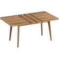 VASAGLE Esstisch, Esszimmertisch, Küchentisch, ausziehbare Tischplatte, 120 kg belastbar, für Esszimmer, Büro, Arbeitszimmer, schlichtes Design - Braun