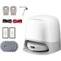 Roborock Saugroboter Qrevo Curv 2 ProX, weiß, Wischfunktion, Absaug- & Ladestation, 290 Minuten