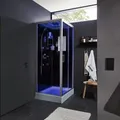 Home Deluxe - Komplettdusche Wave L - Schwarz,maße: 100 X 80 Cm - Inkl. Radio, Regendusche Und Komplettem Zubehör I Fertigdusche, Dusche, Duschtempel  Dusche Duschkabine Duschtempel Duschabtrennung