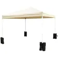 Outsunny Standfuss, Schwarz, Kunststoff, 14x42x14 cm, Sonnen- & Sichtschutz, Pavillons & Pergolas, Pavillons