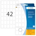 HERMA 2380 Vielzweck-Etiketten, 1344 Stück, 16 x 22 mm, 42 pro Bogen, selbstklebend, Haushaltsetiketten zum Beschriften, matt, blanko Papier Klebeetiketten Aufkleber, weiß