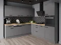 Küchen-Preisbombe Winkelküche NESSA 250x250 cm Küchenzeile Küchenblock Küche Anthrazit