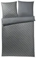 Joop, Mako-Satin-Bettwäsche, Kornblumen-Muster mit nuancierten Farben 155x220 + 1x 80x80 grau