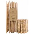 SEVICO 5m Staketenzaun 100cm x 5m mit Lattenabstand 7-8cm Zaunlatte Gartenzaun aus Haselnuss Natur STAHLKRAMPEN GRATIS V19 7-8 - Braun