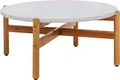 Terracina Sofatisch Ø85cm Natur, weiß.