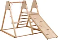 HOME DELUXE Klettergerüst Indoor IDA - inkl. Leiter, Rutsche, Schaukel & Kletterdreieck | Holz - Klettergerüst, Spielturm, Spielplatz