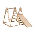 HOME DELUXE Klettergerüst Indoor IDA, (inkl. Leiter, Rutsche, Schaukel & Kletterdreieck), 112 x 182 x 115,5 cm, Holz - Klettergerüst, Spielturm, Spielplatz
