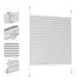 Sekey Plissee ohne Bohren Verdunkelung, Fenster Plissee Klemmfix Jalousie 75 cm breit, Verspannt Blickdicht Sonnenschutz Fensterollo, 75x200cm, Weiß