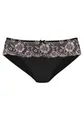 LASCANA Bikinislip Wanda mit Stickerei Spitze in floraler Optik, schwarz-rose