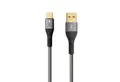 ProfiPatch ProfiPatch USB A auf USB C Kabel 60W QC 3A 2m grau Goldkontakt Textil USB-Kabel