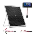VEVOR 12V Monokristallines Solarpanel-Kit 30W Batterieladegerät MPPT-Controller