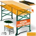 Partytisch Stehtisch Buffettisch 170 cm Klappbar Holz Höhenverstellbar Bartisch