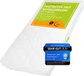 Baby Schaumkernmatratze mit Komfortbezug gesteppt Matratze 40 x 90 x 10 weiß
