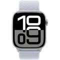Watch Series 10, Smartwatch silber, Aluminium, 46 mm, Sport Loop blaue Wolke, Cellular