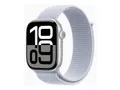 Apple Watch Series 10 (GPS + Cellular) 46mm Aluminium silber mit Sport Loop Blaue Wolke