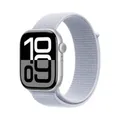 Apple Watch Series 10 GPS + Cellular 46mm Silver Aluminium Case with Blue Cloud Sport Loop