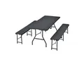 Juskys Bierzeltgarnitur Amberg 3-teilig & klappbar 180x74x74 cm Festzeltgarnitur Tisch & 2 Bänke
