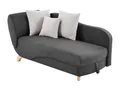 Vente-unique Recamiere mit Schlaffunktion & Stauraum - Ecke Links - Stoff - Anthrazit - Penelope
