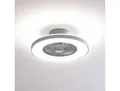 Lindby Smart LED-Deckenventilator Paavo, silber, leise, Tuya Paavo Lindby, dimmbar, alu / grau / zink, für Wohn- / Esszimmer, Kunststoff, Modern