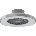 Lindby LED Deckenventilator mit Lampe Paavo 10022142 Dimmbar Leselampe Modern in Alu 1-flammig Wohnzimmerleuchte