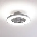 Lindby Smarter Deckenventilator mit LED Beleuchtung und Fernbedienung leise Ø 60