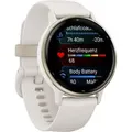 vívoactive 5, Smartwatch elfenbein/cremegold, 42 mm, Silikon-Armband
