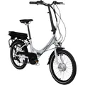 Tretwerk Chioni E Bike 20" Klapprad Elektrofahrrad 7Gang Pedelec silber 33cm