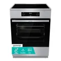 Gorenje GEIT6C60XPG Elektro Standherd mit Induktionskochfeld / 60 cm / 71 Liter/AirFry/Kindersicherung/GentleClose/AquaClean/BridgeZone/PowerBoost/edelstahl
