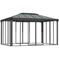 Palram - Canopia Pavillon Geschlossen, Ledro, 430 x 295,5 cm grau