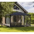 Palram - Canopia Aluminium Kaltwintergarten Ledro 4300 | Anthrazit | 430x296x275 cm