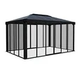 CANOPIA by Palram Pavillon wasserdicht Ledro4300 Gartenpavillon stabil und Winterfest 3x4.3 m Alu Grau