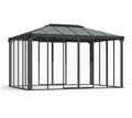 Wintergarten Pavillon Aluminium Palram Canopia Ledro anthrazit 430x296x275cm