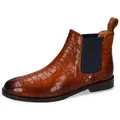Melvin & Hamilton Susan 10 Leder-Chelsea Boots für Damen Stiefelette Flache Absätze, Echtes Leder braun 39 EU
