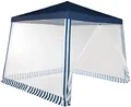 Royal Gardineer Mücken Pavillon: Pavillonzelt mit Moskito-Netz, 300x300x236 cm, 280 Mesh, blau/weiß (Moskito Pavillon, Camping, Zelt)