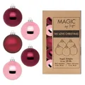 MAGIC by Inge Weihnachtsbaumkugel, Weihnachtskugeln Glas 6cm 30 Stück - Berry Kiss rosa
