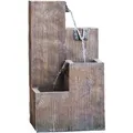 Gartenbrunnen Stufenbrunnen LED holzf
