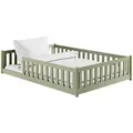 Kids Collective Bodenbett, Olivgrün, Holz, 140x200 cm, Kinder- & Jugendzimmer, Kindermöbel, Kinderbetten, Kindereinzelbetten