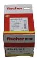 Fischer 48788 Nageldübel N 6 x 40/10,Senkkopf mit Kreuzschlitzaufnahme,100Stück