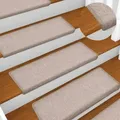 Stufenmatten 15 Stk. 65x21x4 Cm Taupe Rechteckiger Rand Vidaxl
